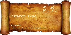 Puchner Irma névjegykártya